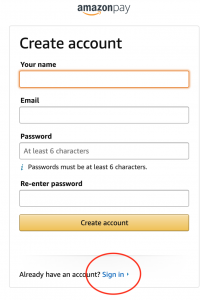 AmazonPay - New Account